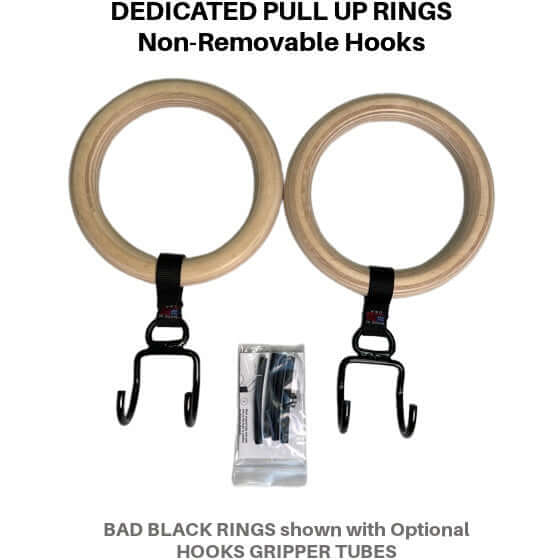 Roman Ring Dedicated Pull Up Handles with Free HOOK Gripper Tubes 