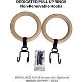 Roman Ring Dedicated Pull Up Handles with Free HOOK Gripper Tubes 