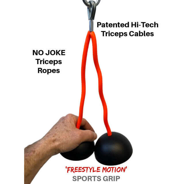 TRIBELLS No Joke Tricep Rope Cable Push Down Domes