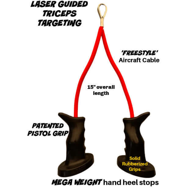 Tacti - Triceps Arm Workouts Grips for Triceps long Heads!