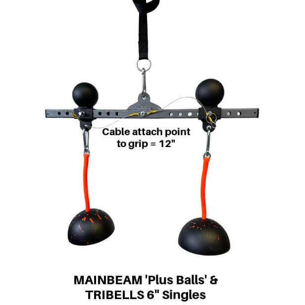 PULL FORCE Mainbeam with triceps Push Down balls & TRIBELLS Sport Grip Tricep Extension domes!