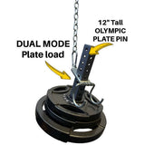 'Dual Mode' Dip Belt and Squat Belt loader attached to EZ SQUAT base