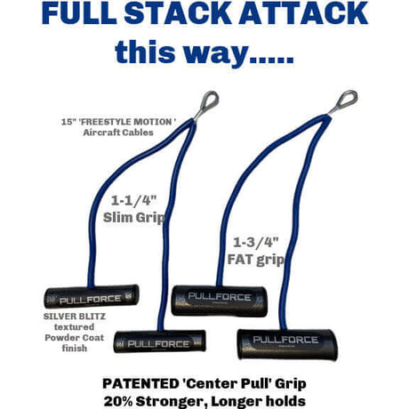 PULL FORCE 'Freestyle Motion' cable gym attachments Double Handles for Lat Rows