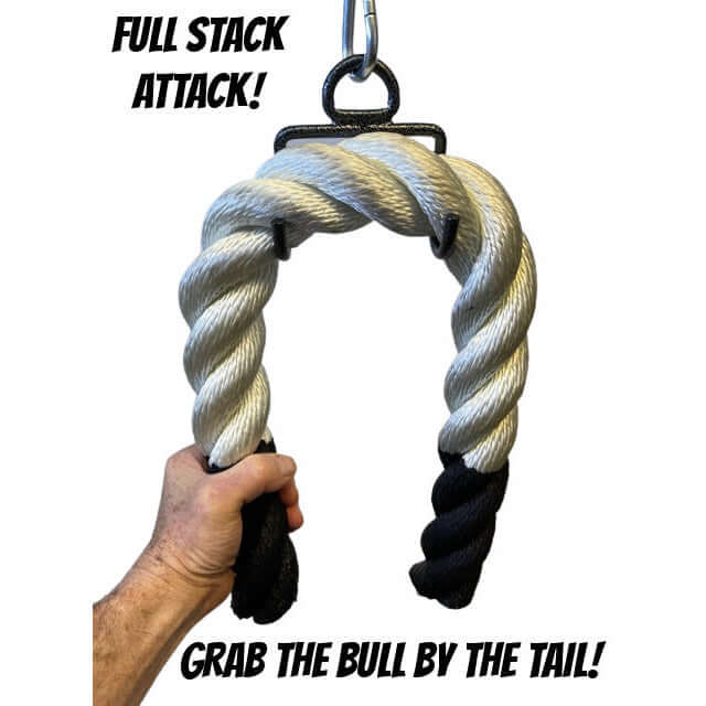 BULL TAIL 2" Tricep Rope Extreme Fist Filling Tricep Push Down Handles