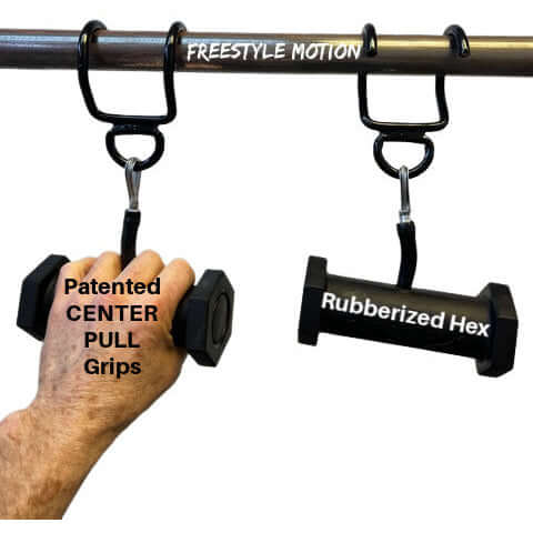 PULL FORCE GEN2 'Freestyle Motion' Handles for Pull up Bar  deliver 20% more Grip Power!