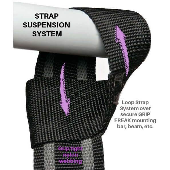 GRIP FREAK Wrist Roller Strap Suspension option 