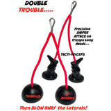 Triceps Cable Workout Grips by Tacti-Triceps & TRIBELLS! The ultimate dual Patented Cable Machine Attachments for Triceps!