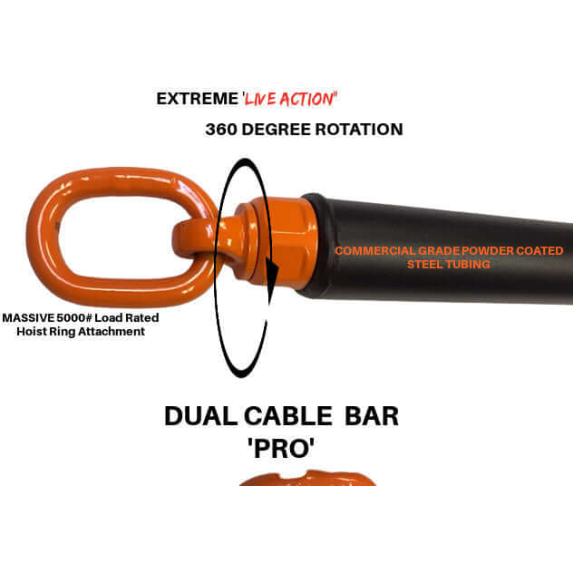 HOG LEGS Fat Grip PRO Dual Pulley Barbells 360 degree 'Live Action'