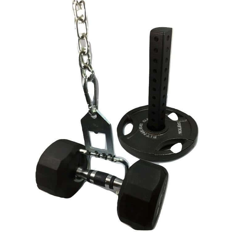 EZ SQUAT Weight Plate optional Dual Mode Dip Belt dumbbell loader